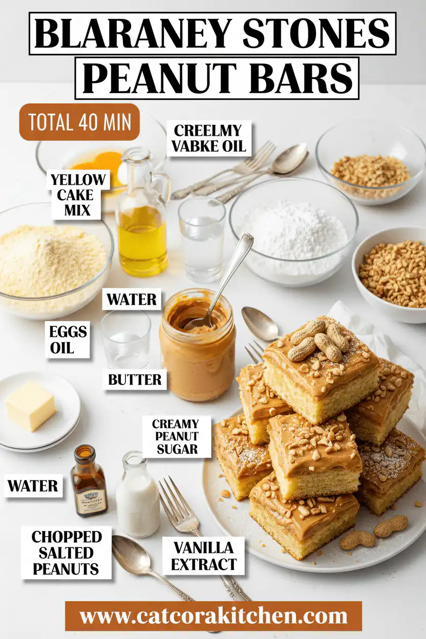 Blarney Stones peanut bars ingredients