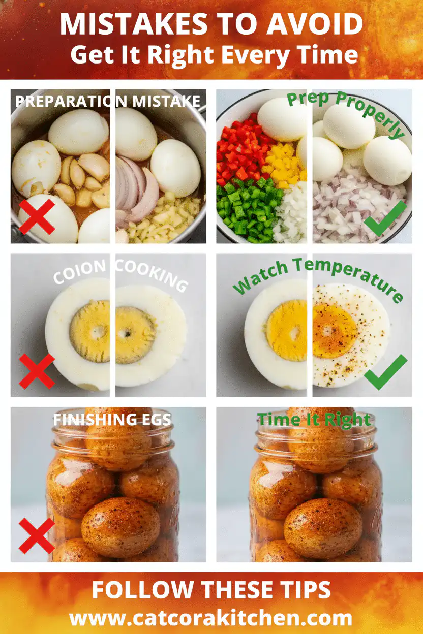 Cajun boiled eggs common mistakes