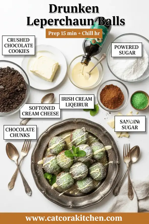Drunken Leprechaun Balls chocolate ingredients