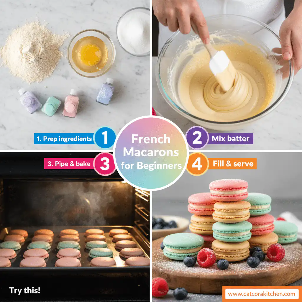 card recipe ingredients and instructions French macarons for beginners