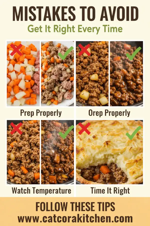 Guinness Shepherd's Pie common mistakes