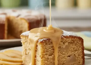 Irish Kerry Apple Cake with Custard Sauce