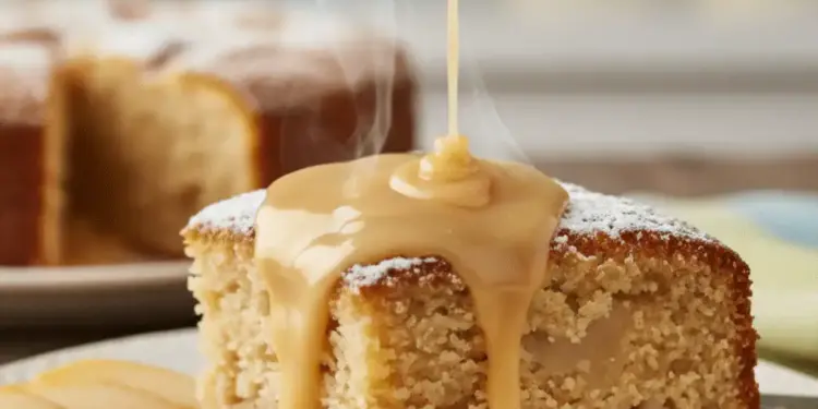 Irish Kerry Apple Cake with Custard Sauce