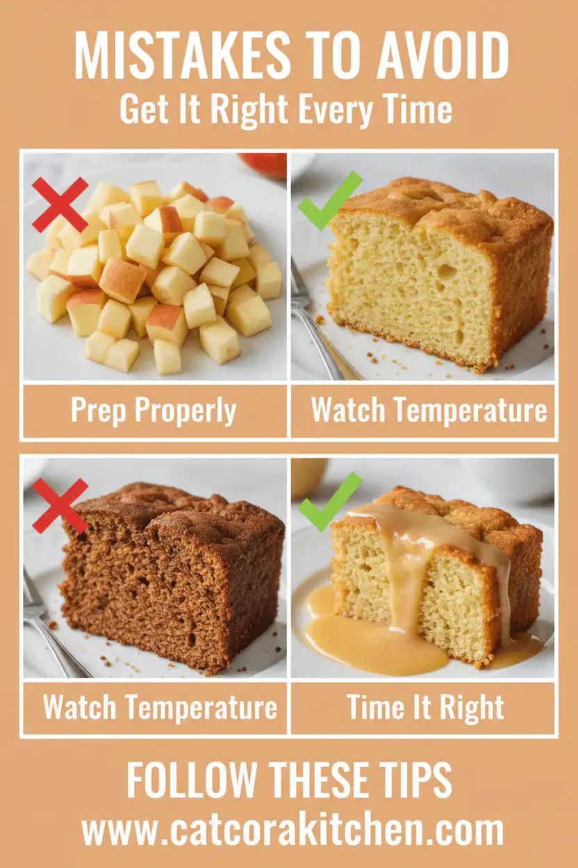 Irish Kerry Apple Cake with Custard Sauce common mistakes