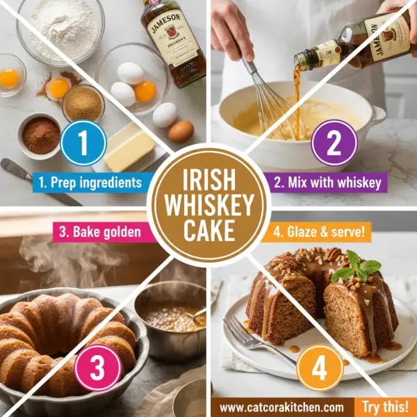 card recipe ingredients and instructions Irish Whiskey Cake