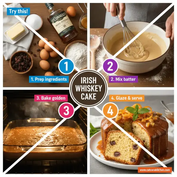 card recipe ingredients and instructions Irish Whiskey Cake