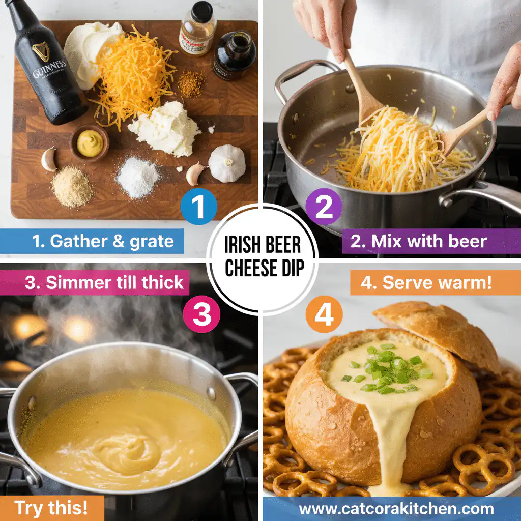 card recipe ingredients and instructions Irish beer cheese dip