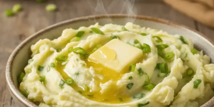 Irish champ mashed potatoes with scallions