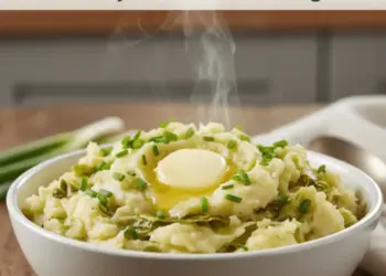 Irish colcannon potatoes and cabbage