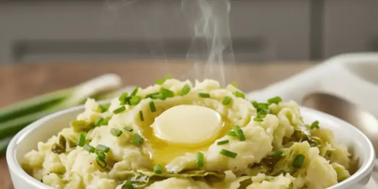 Irish colcannon potatoes and cabbage