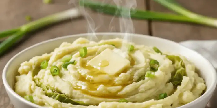 Irish colcannon potatoes and cabbage