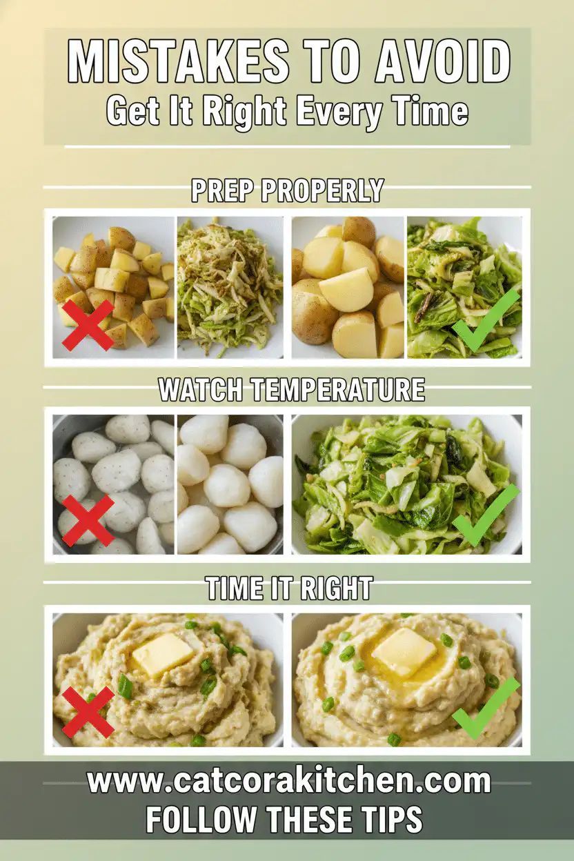 Irish colcannon potatoes and cabbage common mistakes