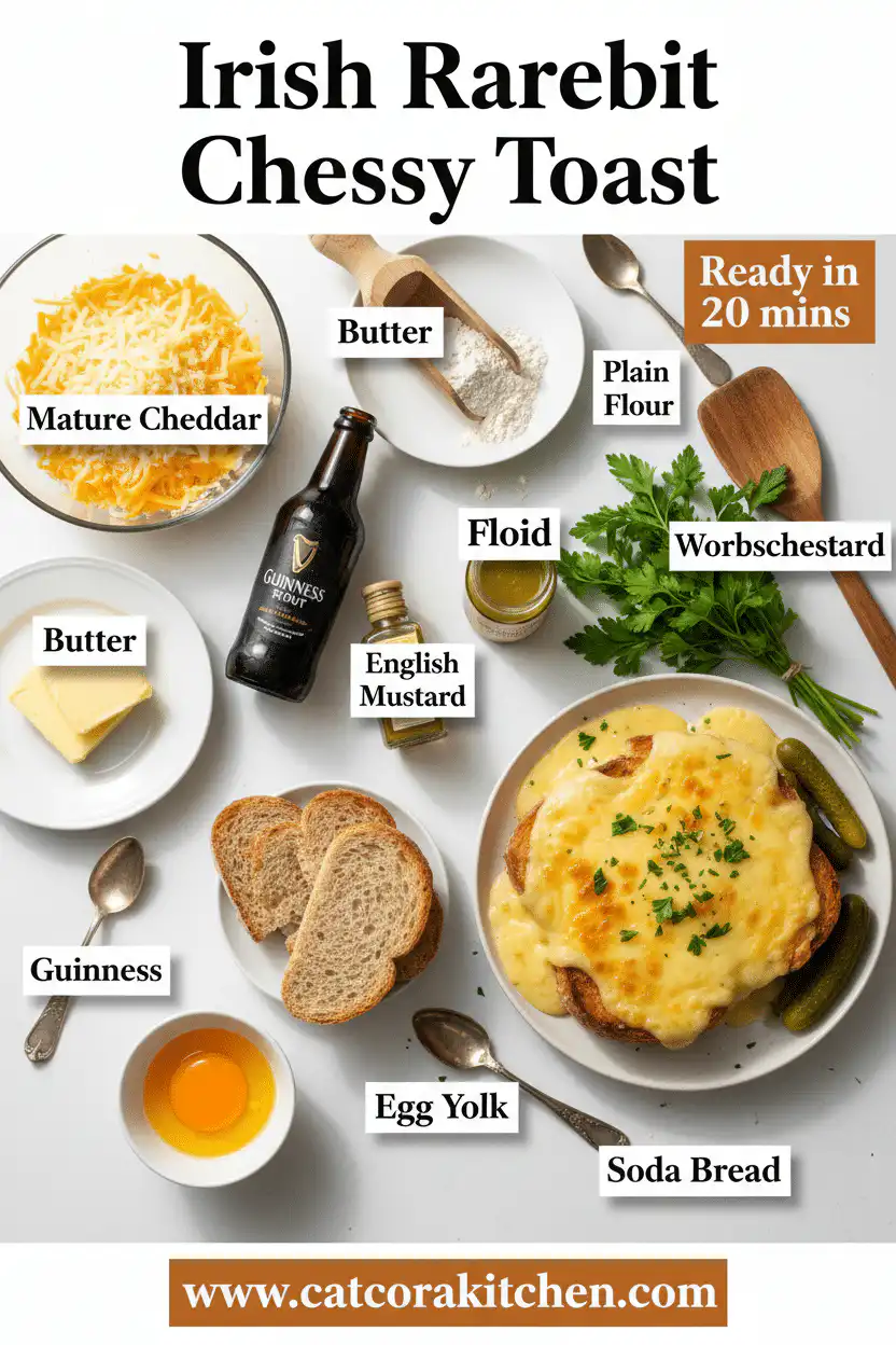Irish rarebit cheesy toast ingredients