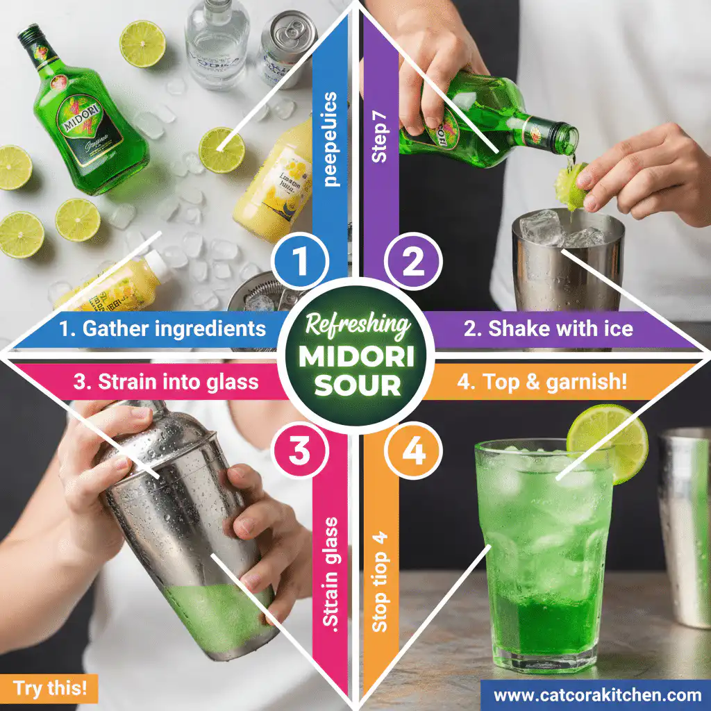 card recipe ingredients and instructions Midori sour