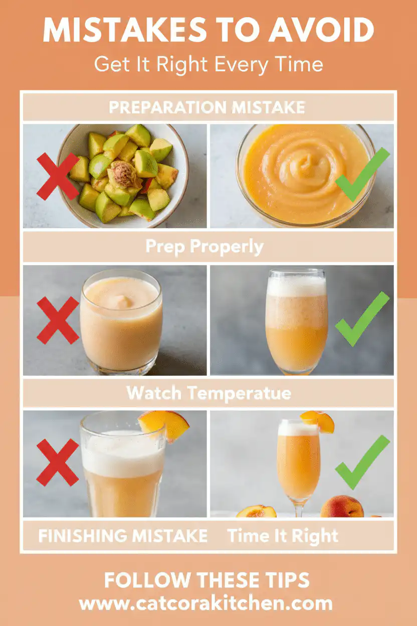 Peach Bellini cocktail common mistakes