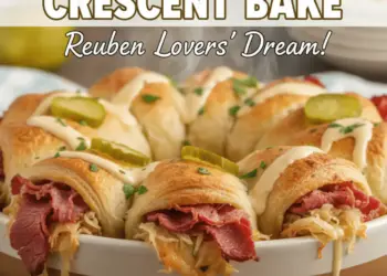 Reuben crescent bake
