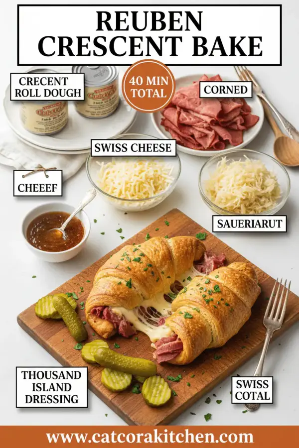 Reuben crescent bake ingredients