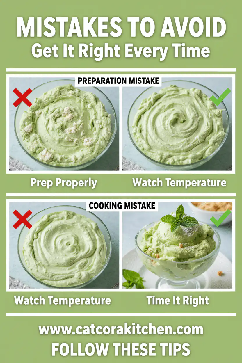 Shamrock Cheesecake Fluff common mistakes