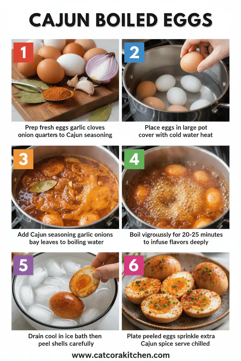 Cajun boiled eggs How to Make 