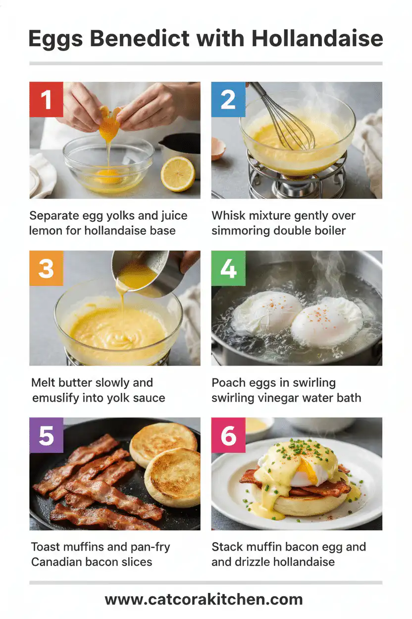 Eggs Benedict with Hollandaise sauce How to Make