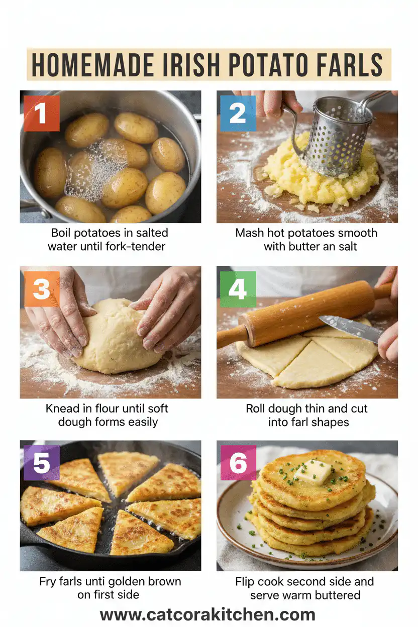 Irish potato farls homemade how to make