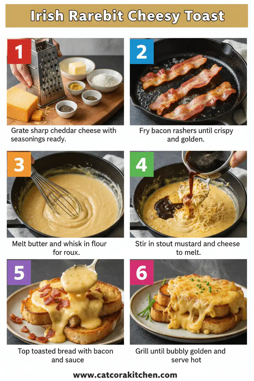 Irish rarebit cheesy toast How to Make