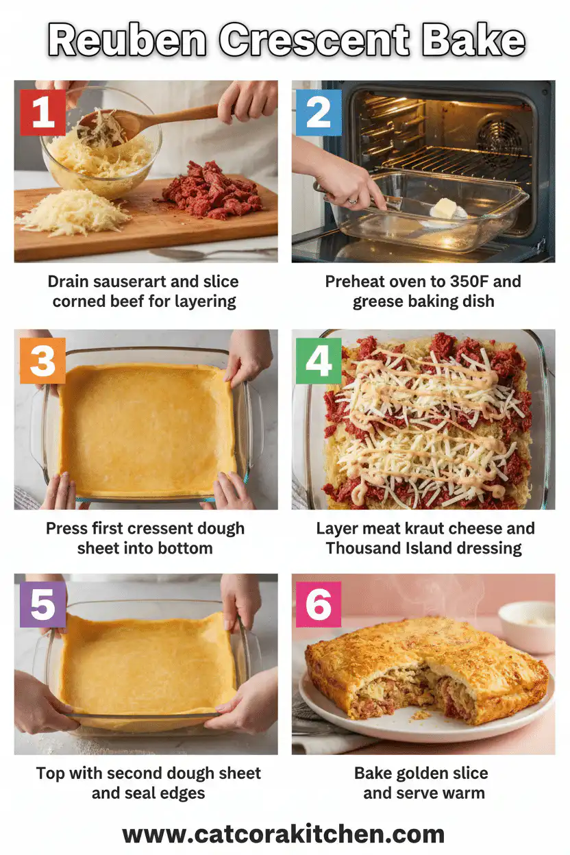 Reuben crescent bake how to make