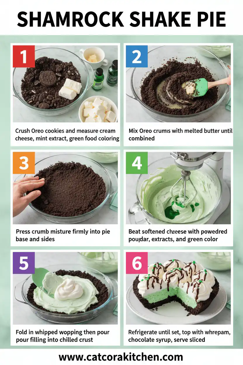 Shamrock Shake Pie no bake How to Make