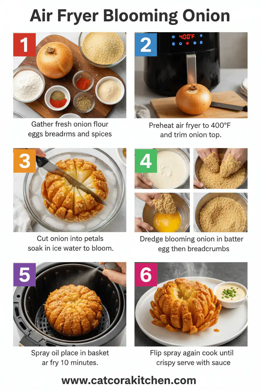 Air fryer blooming onion how to make