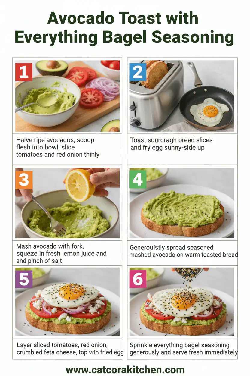 Avocado toast with everything bagel seasoning How to Make 