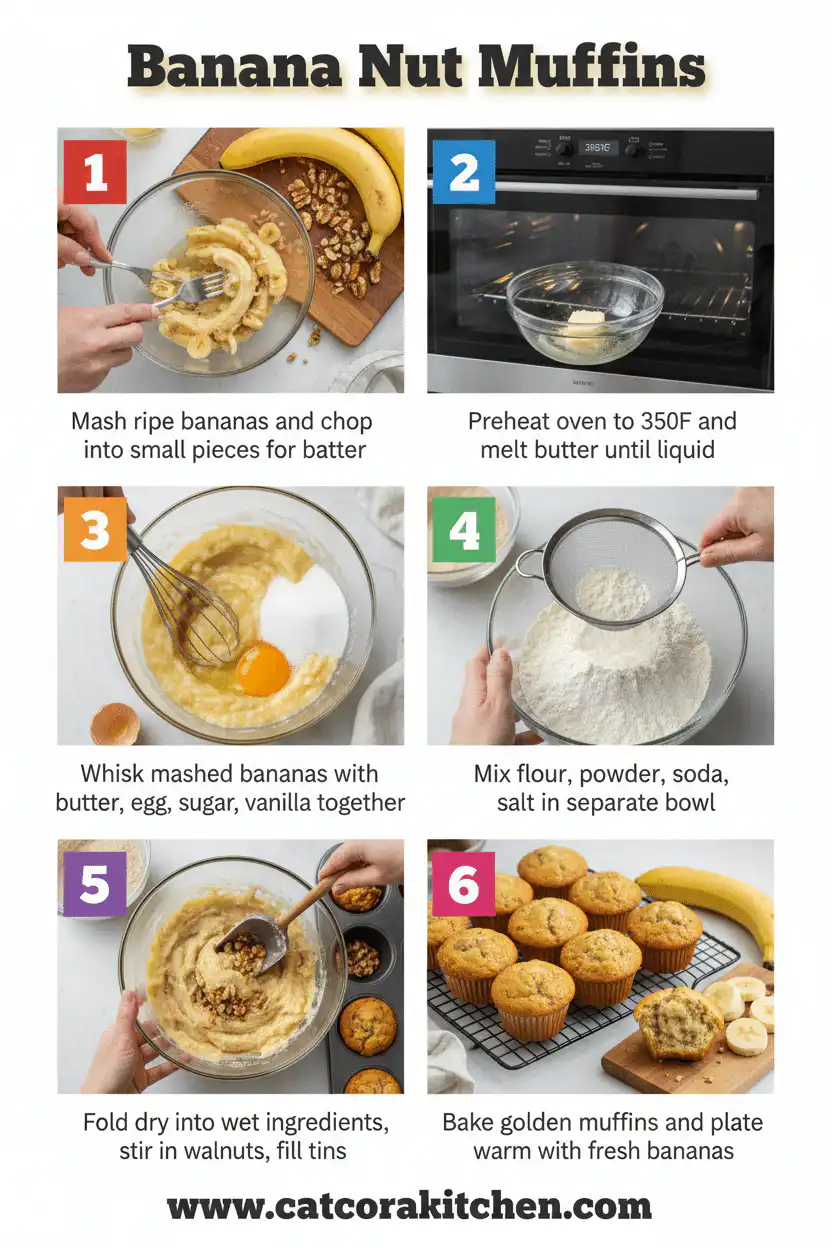 Banana nut muffins How to Make