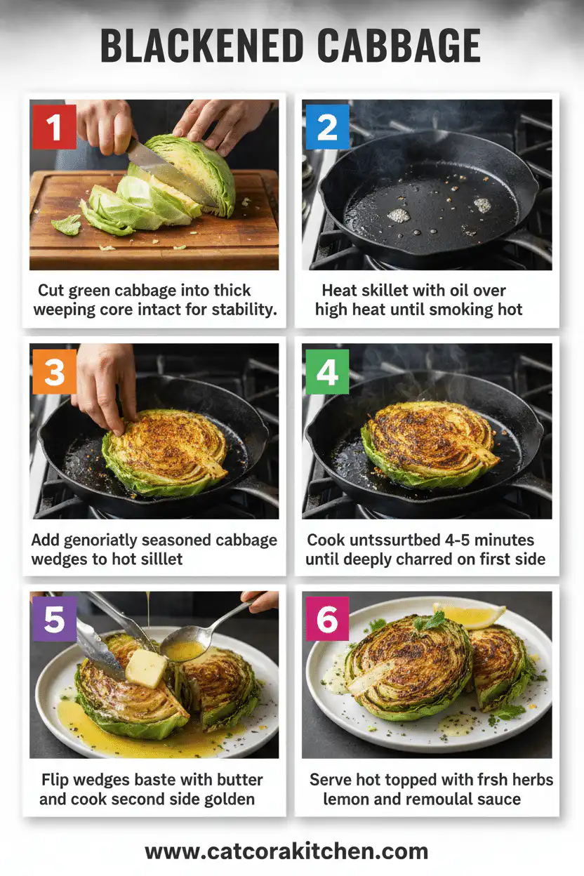 Blackened cabbage how to make