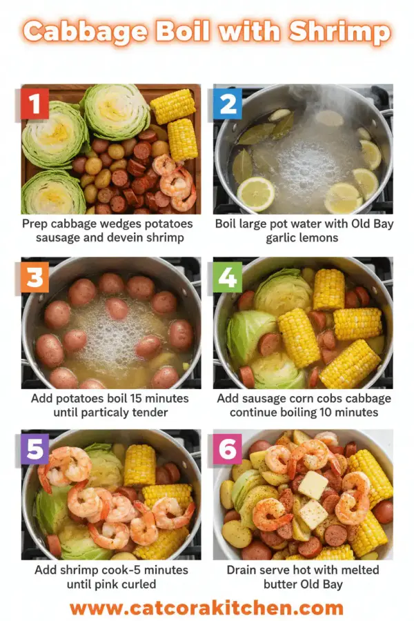 Cabbage boil with shrimp How to Make 