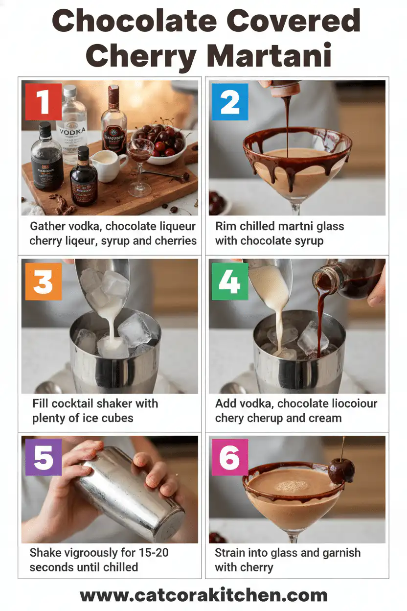 Chocolate covered cherry martini How to Make 