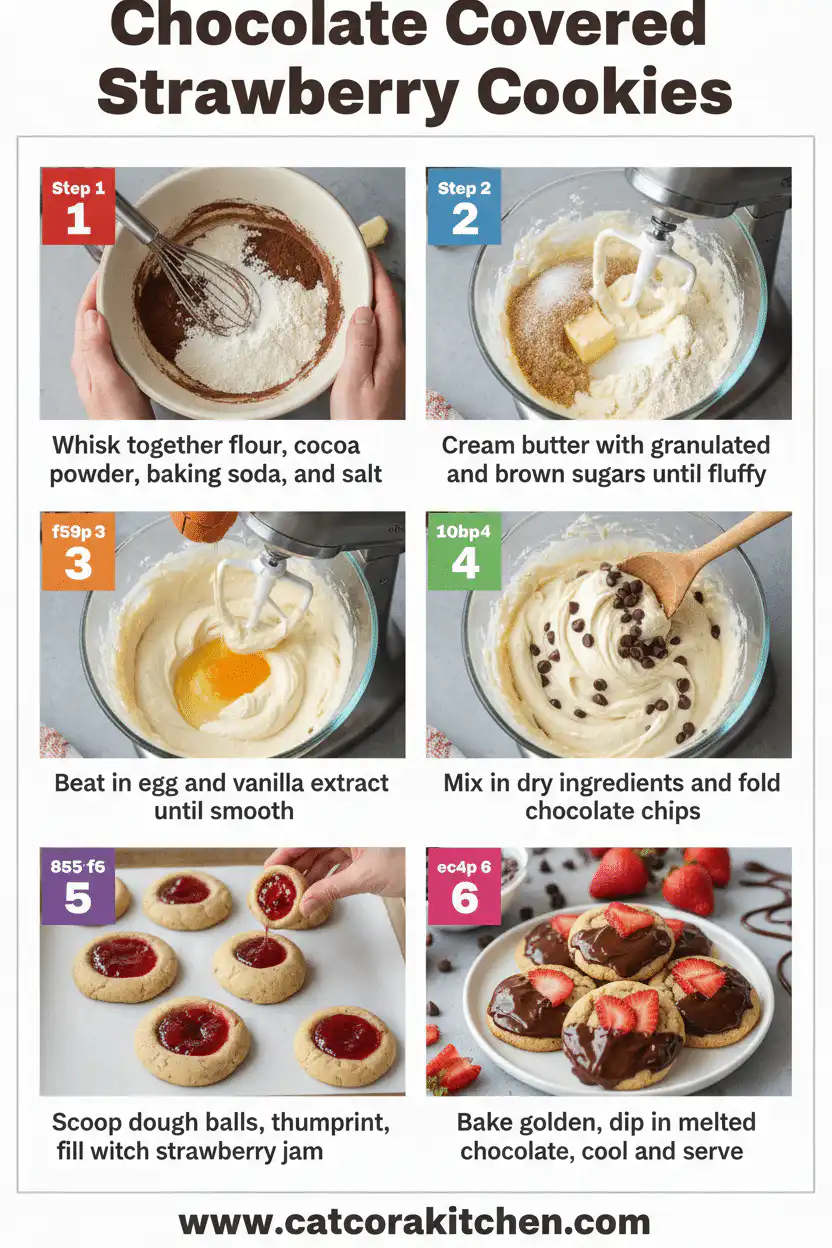 Chocolate covered strawberry cookies How to Make