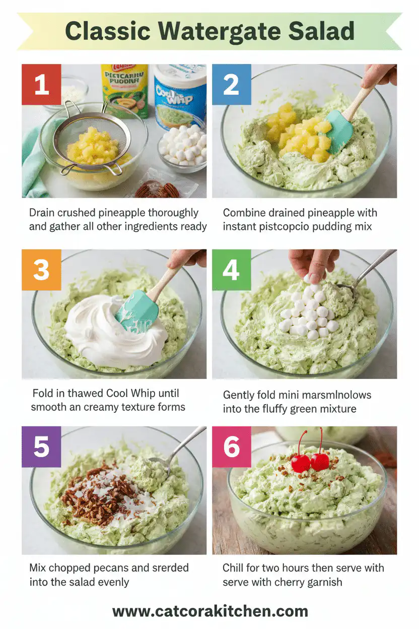 Classic Watergate Salad green fluff How to Make
