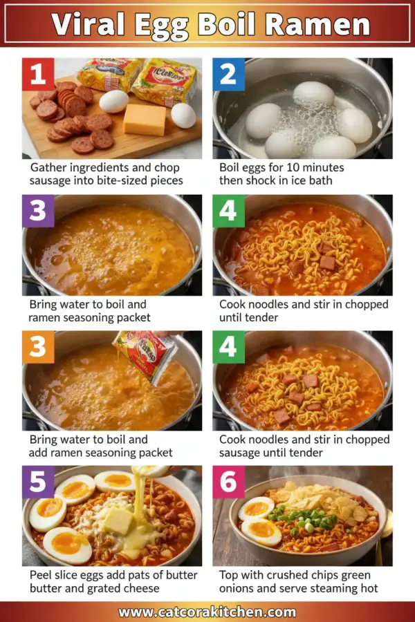 Egg boil with ramen How to Make 