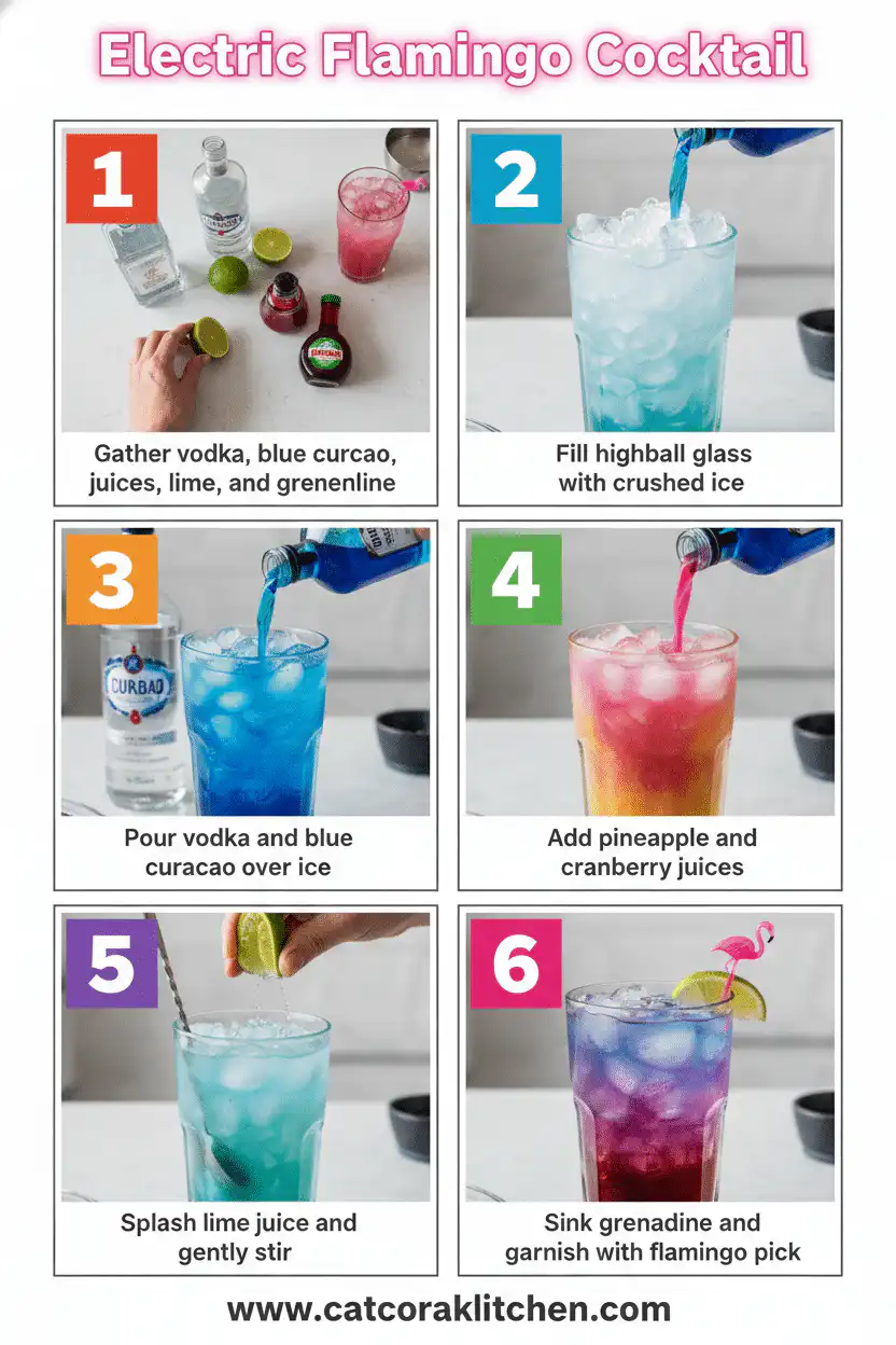 Electric flamingo drink How to Make 