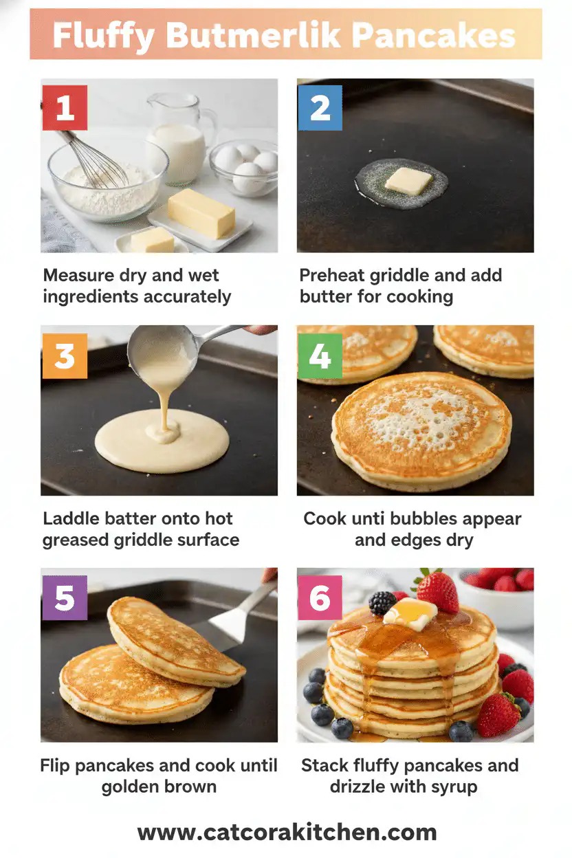 Fluffy buttermilk pancakes How to Make 