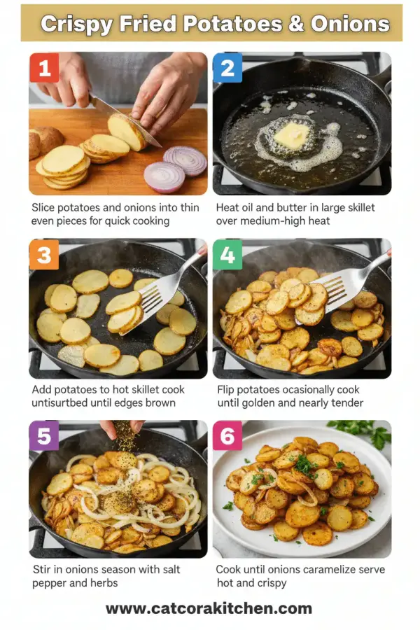 Fried Potatoes and Onions How to Make