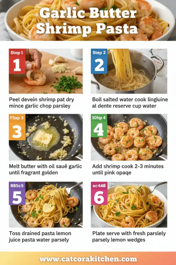Garlic butter shrimp pasta How to Make 