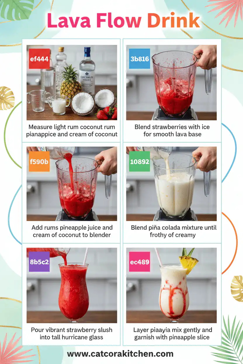 Lava flow drink recipe How to Make 