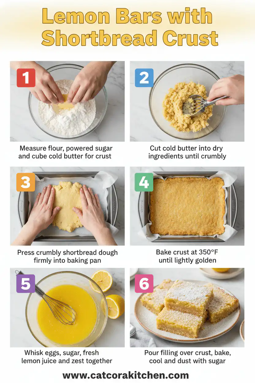 Lemon bars with shortbread crust How to Make 