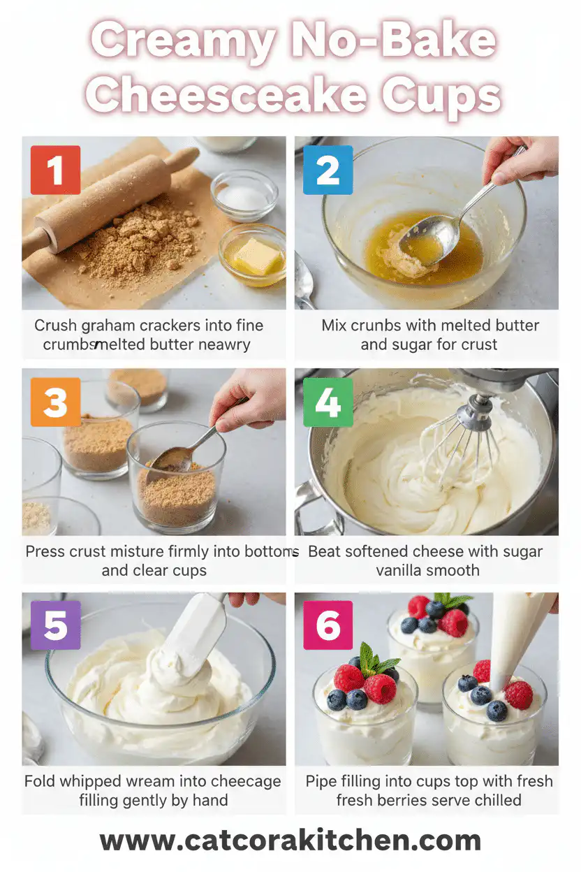 No-bake cheesecake cups How to Make