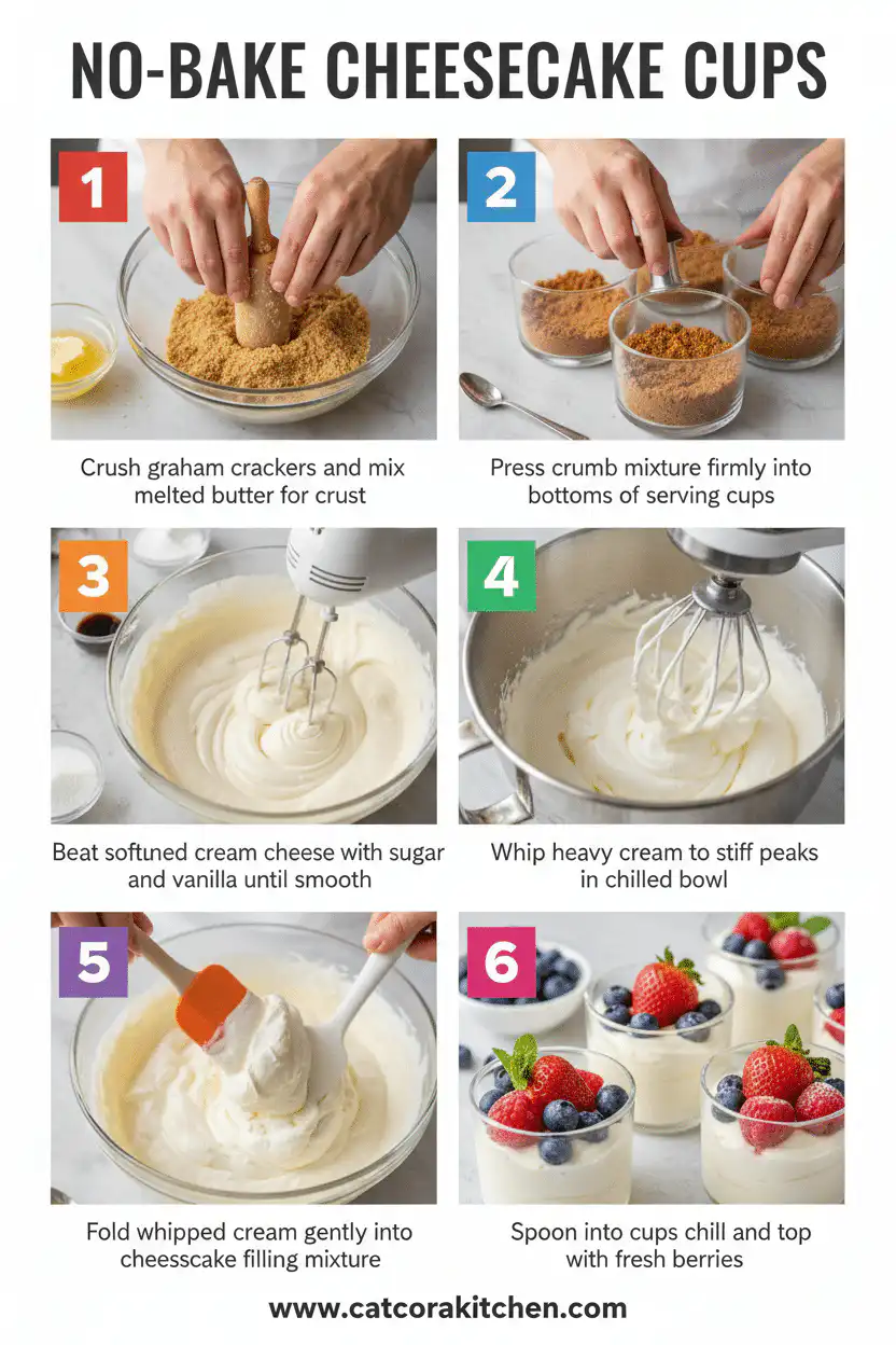 No-bake cheesecake cups How to Make