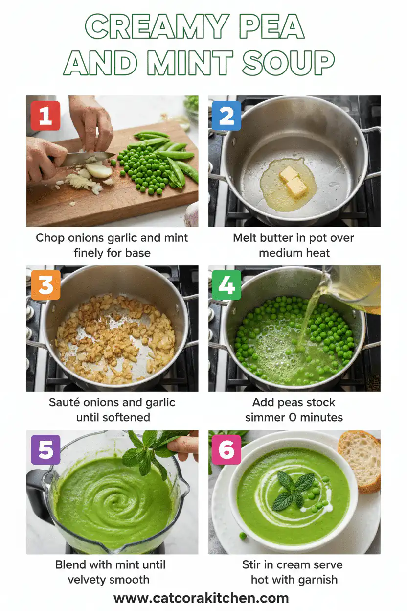 Pea and mint soup How to Make 