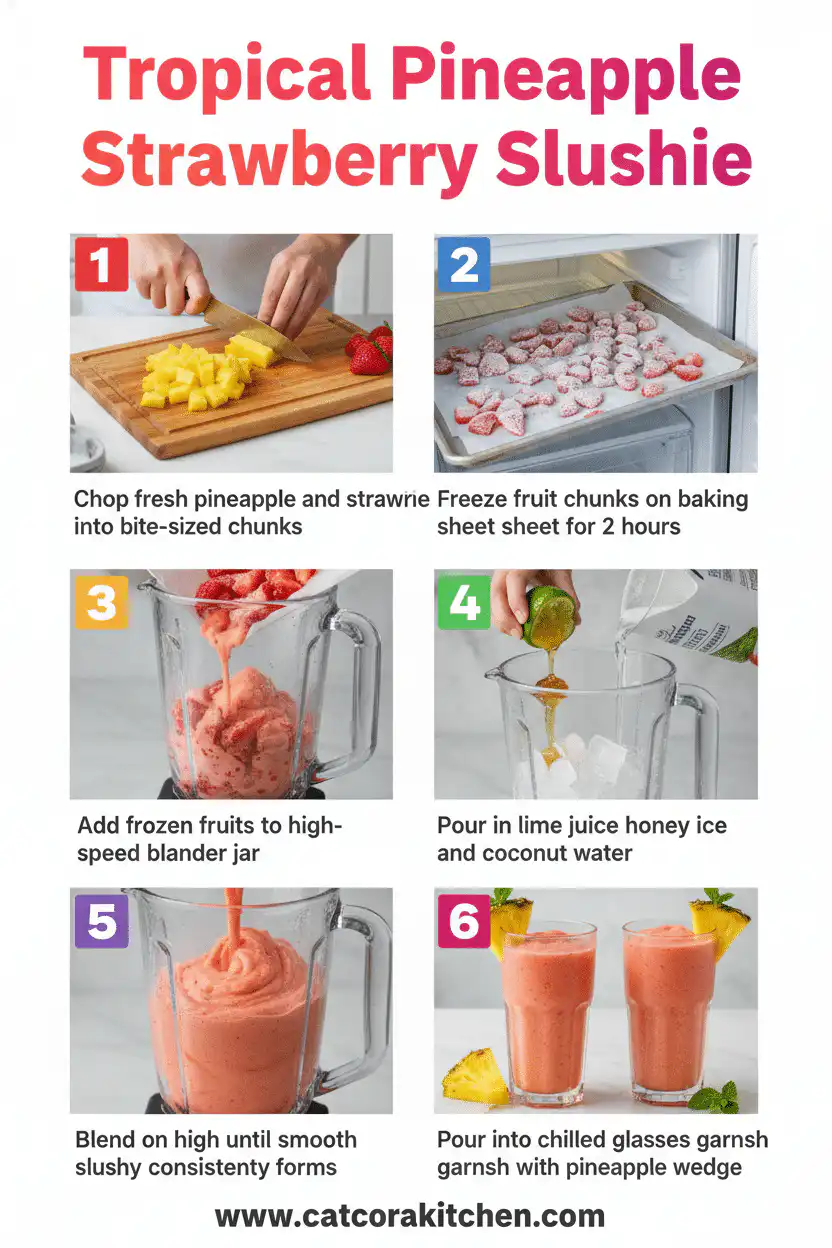 Pineapple strawberry slushie How to Make 