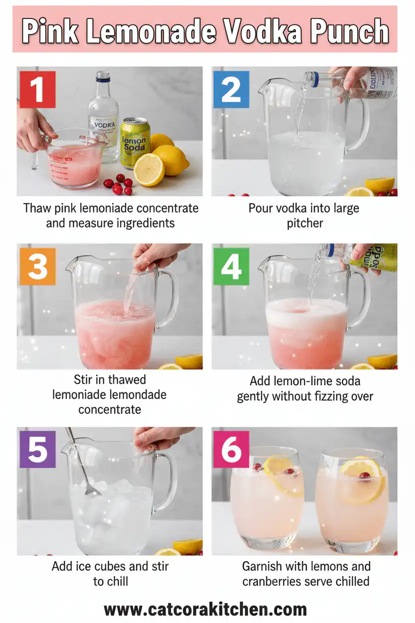 Pink lemonade vodka punch How to Make 