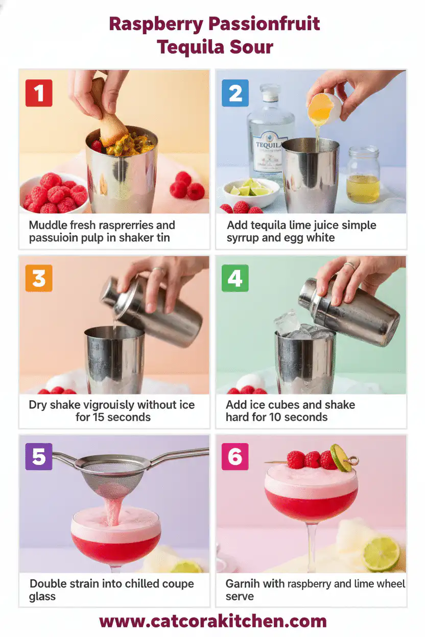 Raspberry passionfruit tequila sour How to Make 