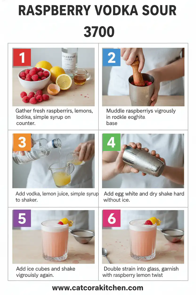 Raspberry vodka sour How to Make 